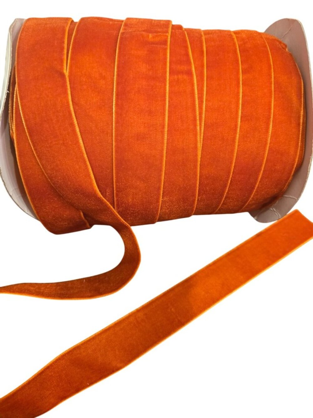 Chuangdi Christmas Velvet Ribbon 1-Inch Wide 60-Yard Roll - Orange Made In China
